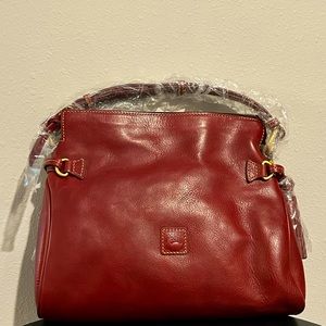 Dooney & Bourke zipper medium Florentine leather zip hobo bag (Bordeaux) *New*